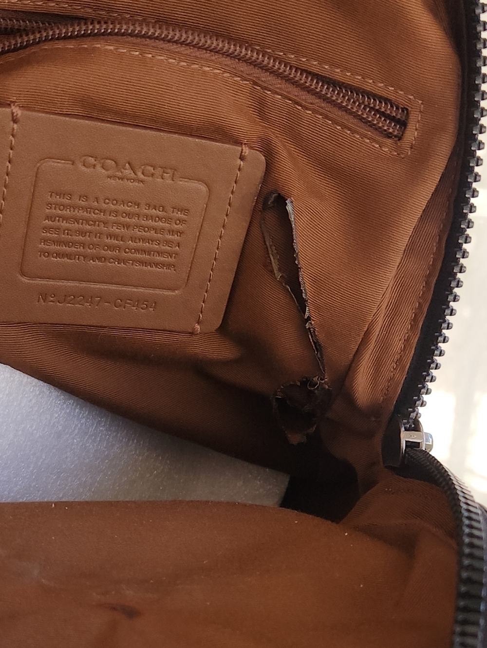 Coach Brown Signature Canvas and Red Leather Belt Bag for - Picture 10 of 10